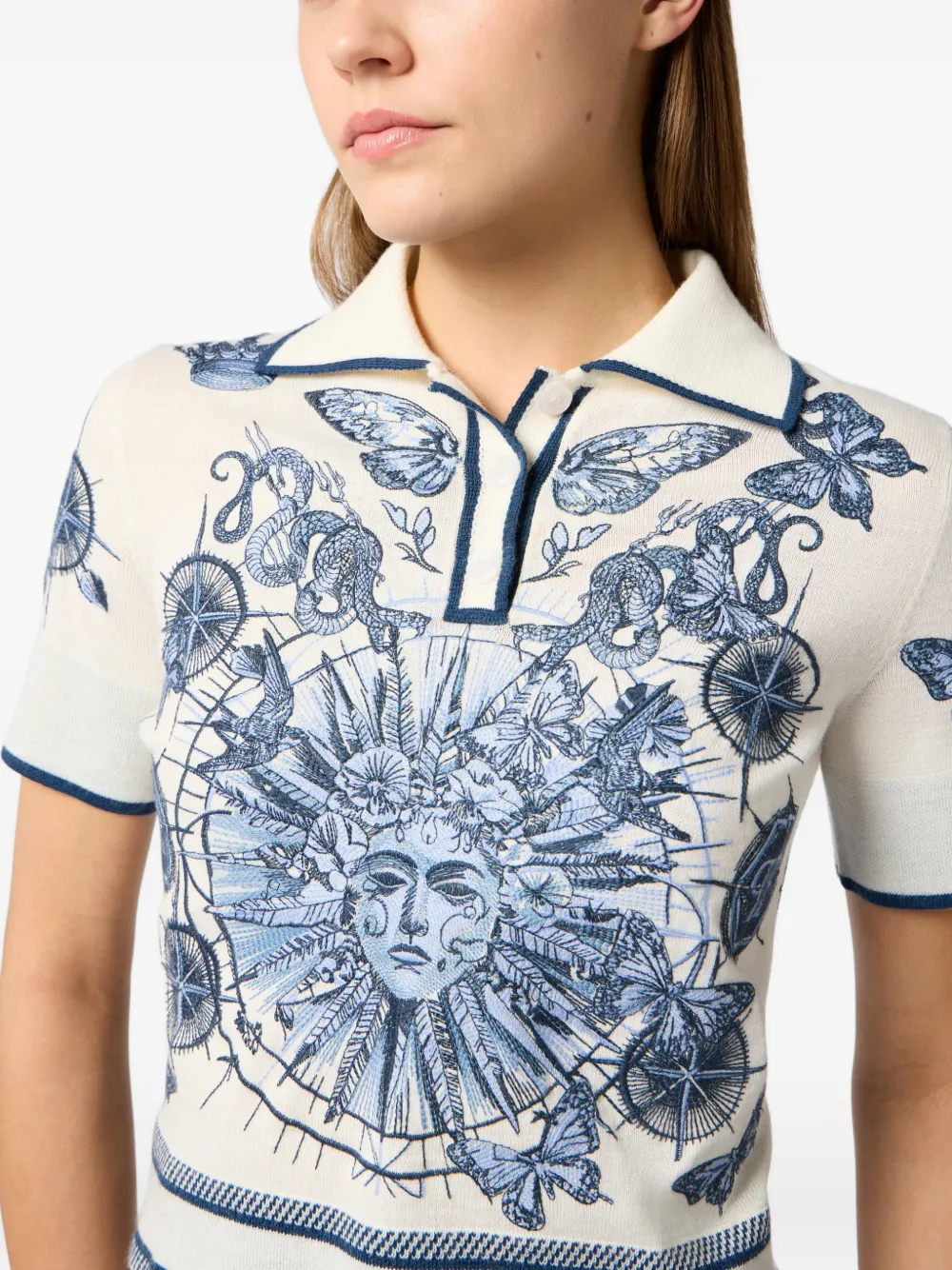 Philipp Plein Poloshirt met grafische print Beige
