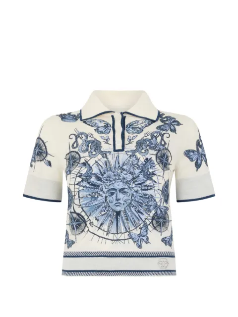 Philipp Plein playera tipo polo con estampado gráfico