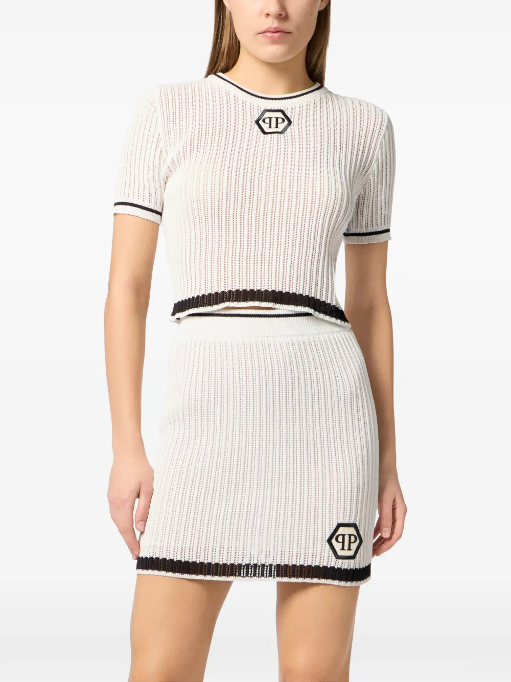 Philipp Plein T-shirt met logodetail Wit