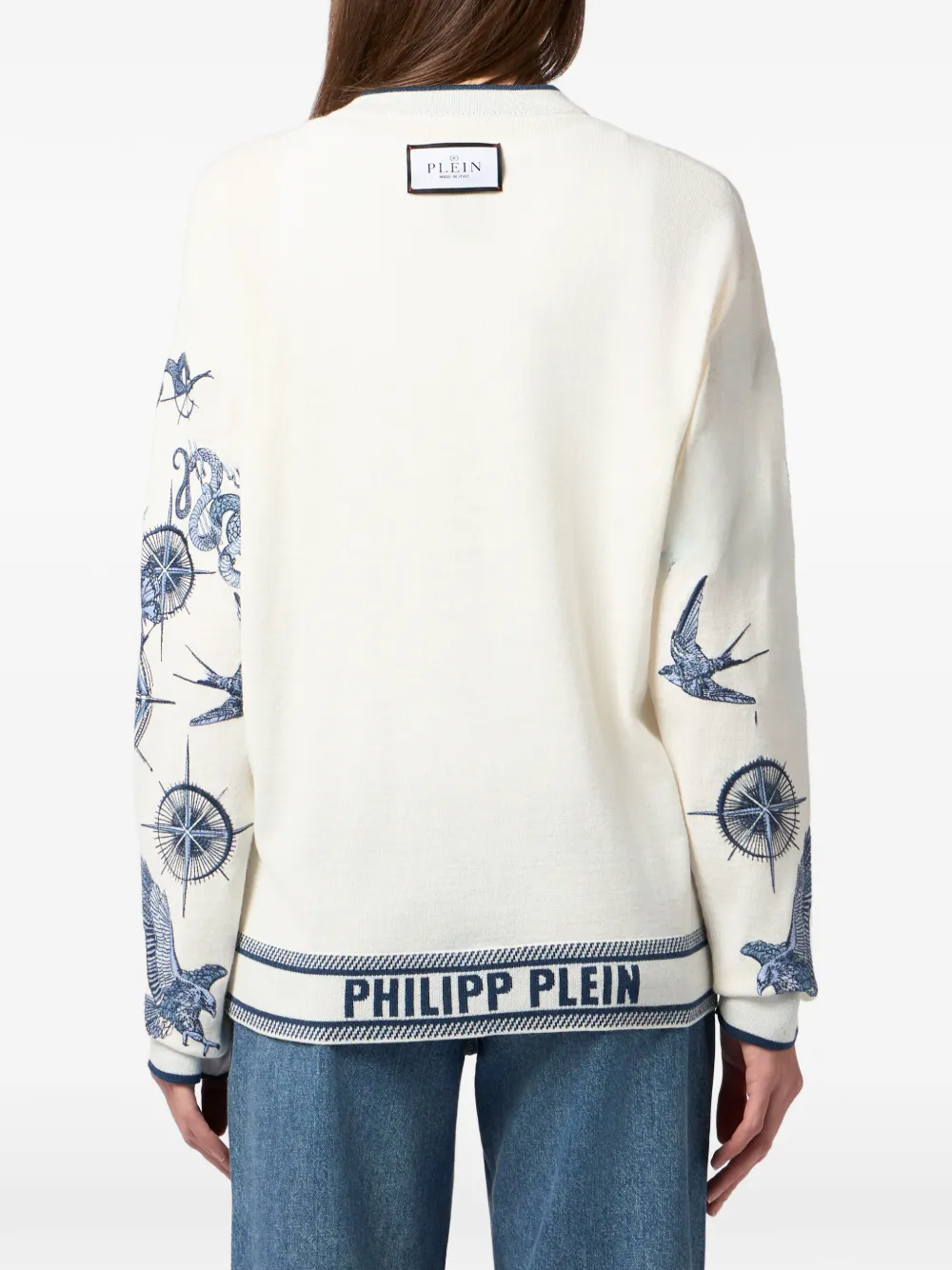  Philipp Plein Round-neck Sweater - Neutrals 