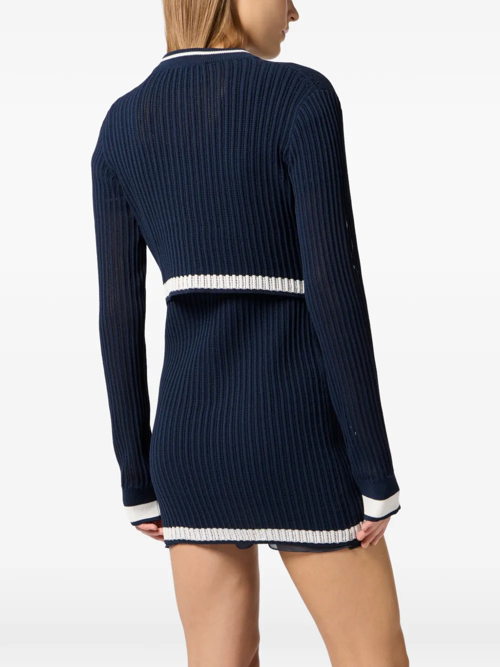 Philipp Plein Vest met lange mouwen en knopen Blauw