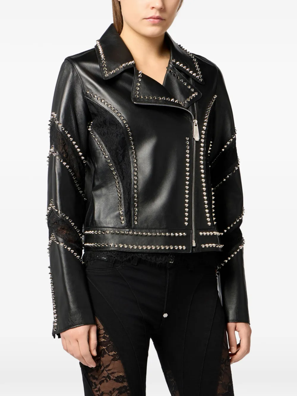  Philipp Plein Biker Jacket - Black 