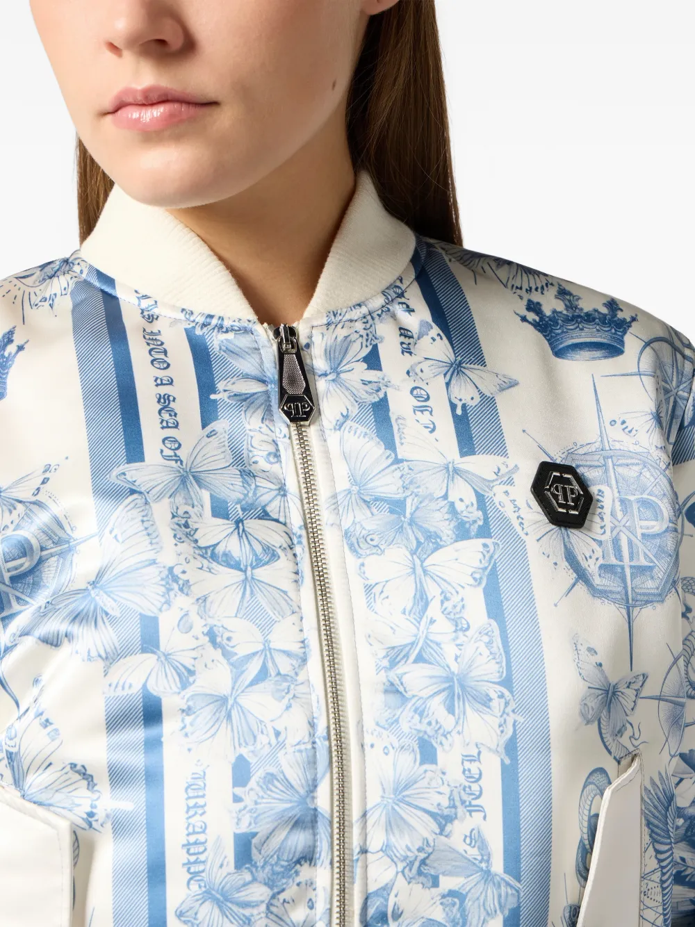 Philipp Plein Bomberjack Wit