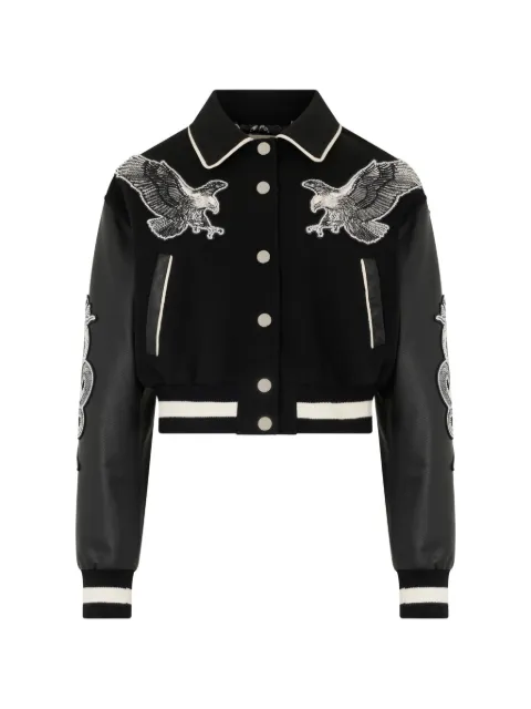 Philipp Plein varsity jacket tattoo strass