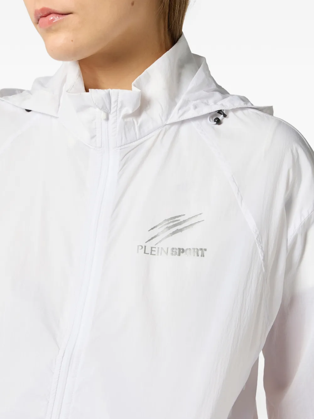 Plein Sport Windjack met capuchon Wit