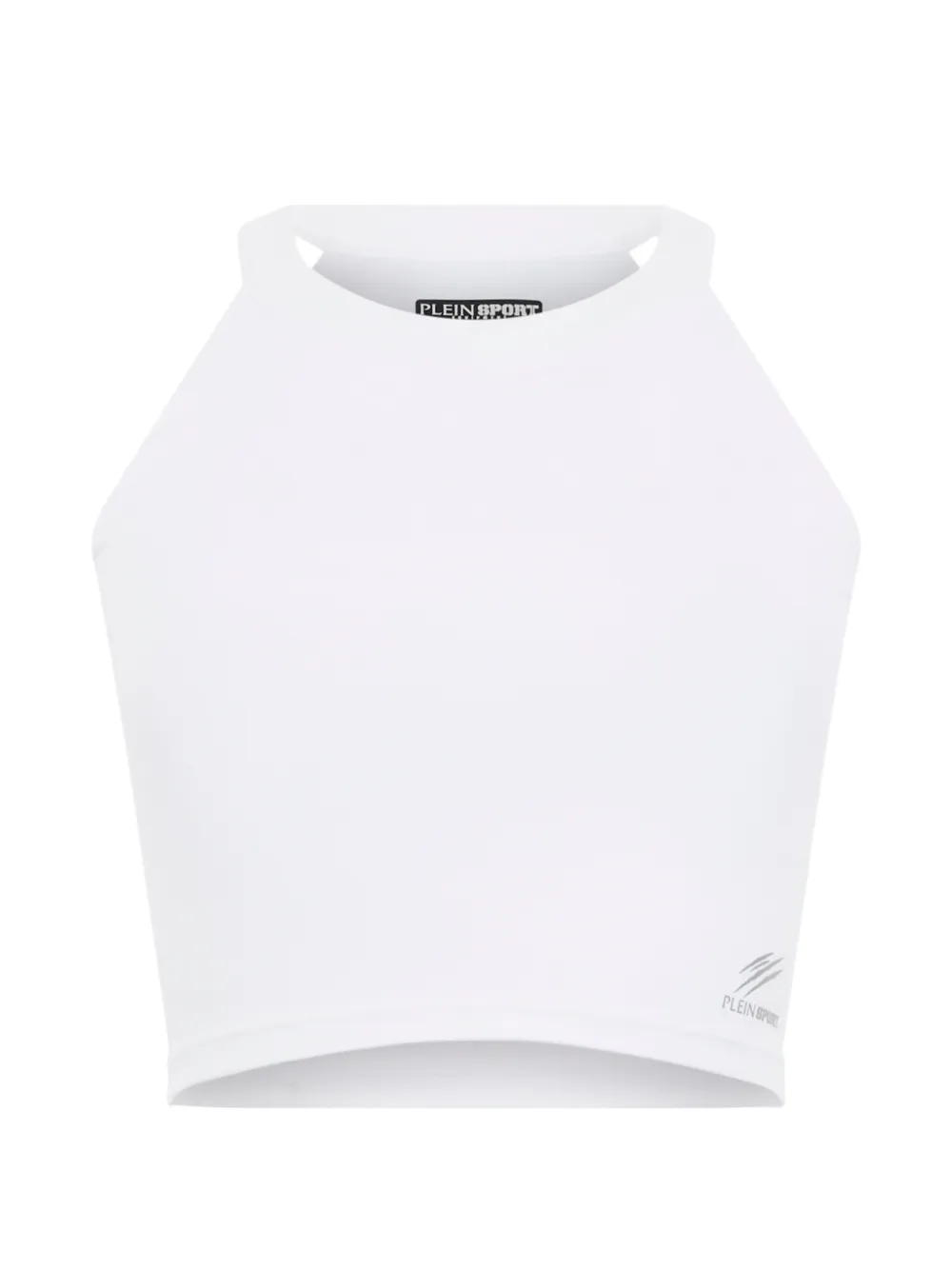 Plein Sport Cropped-Oberteil mit Logo-Print - Weiß
