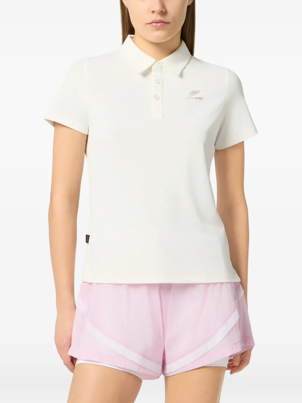 Plein Sport Poloshirt met logoprint Beige