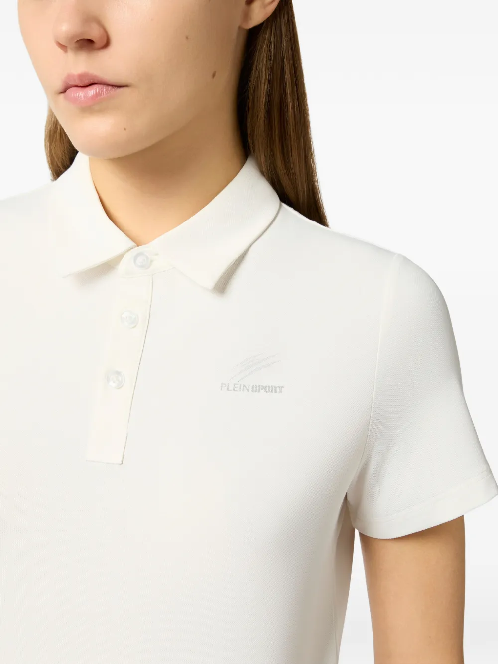 Plein Sport Poloshirt met logoprint Beige
