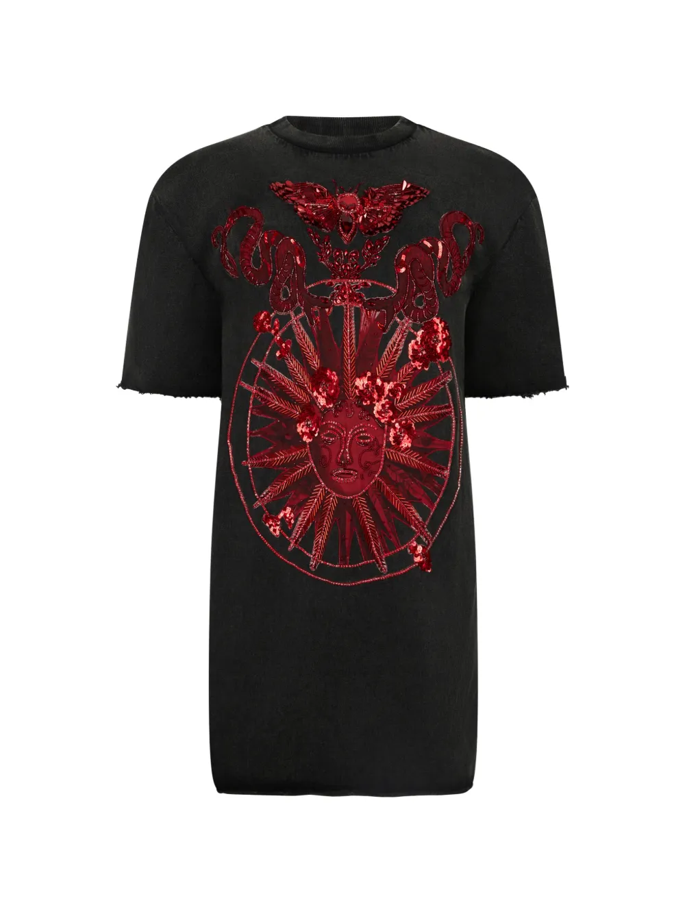 Philipp Plein open-back front-sequin mini dress - Black