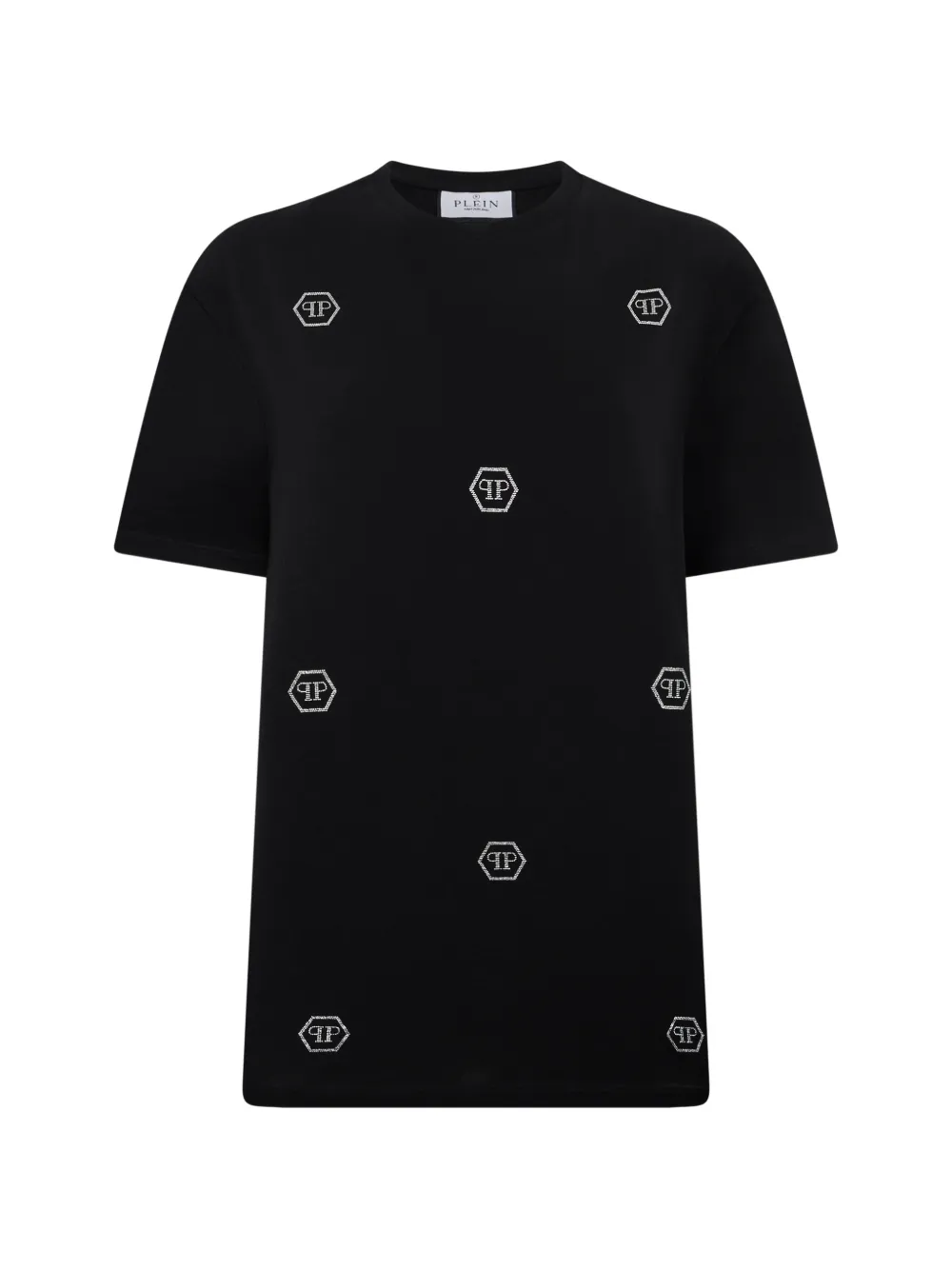 Philipp Plein crystal-monogram T-shirt - Schwarz