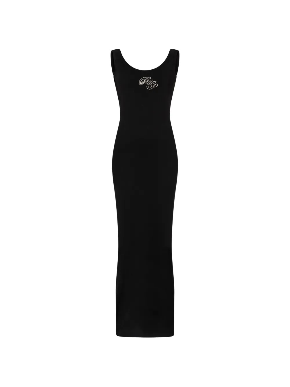 Philipp Plein Abito lungo con logo - Nero
