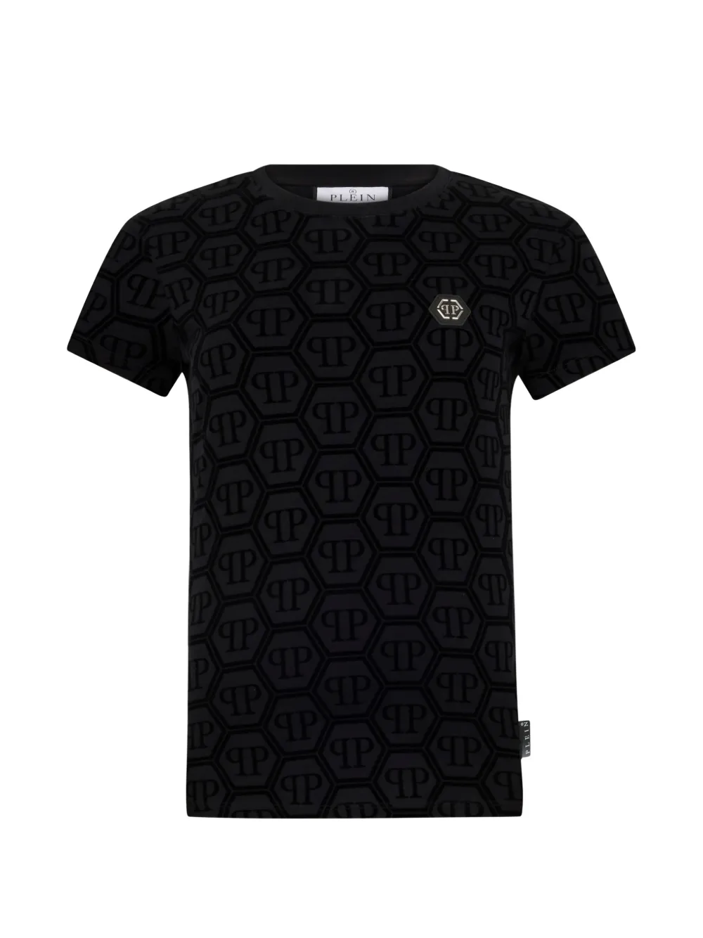 Philipp Plein jacquard monogram T-shirt - Schwarz