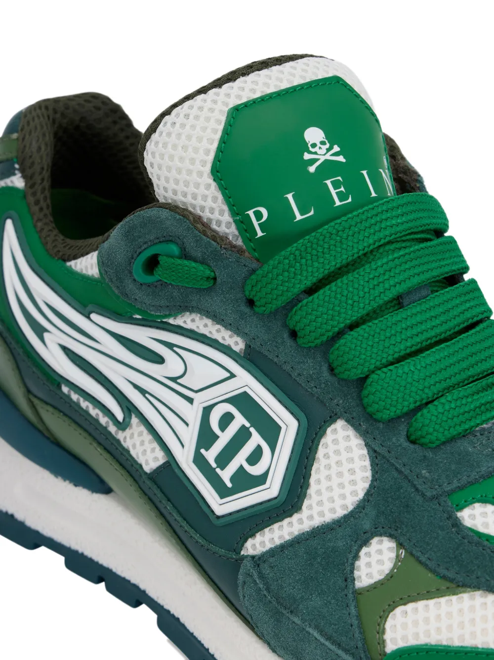 Philipp Plein TITAN EDGE logo runner sneakers Groen