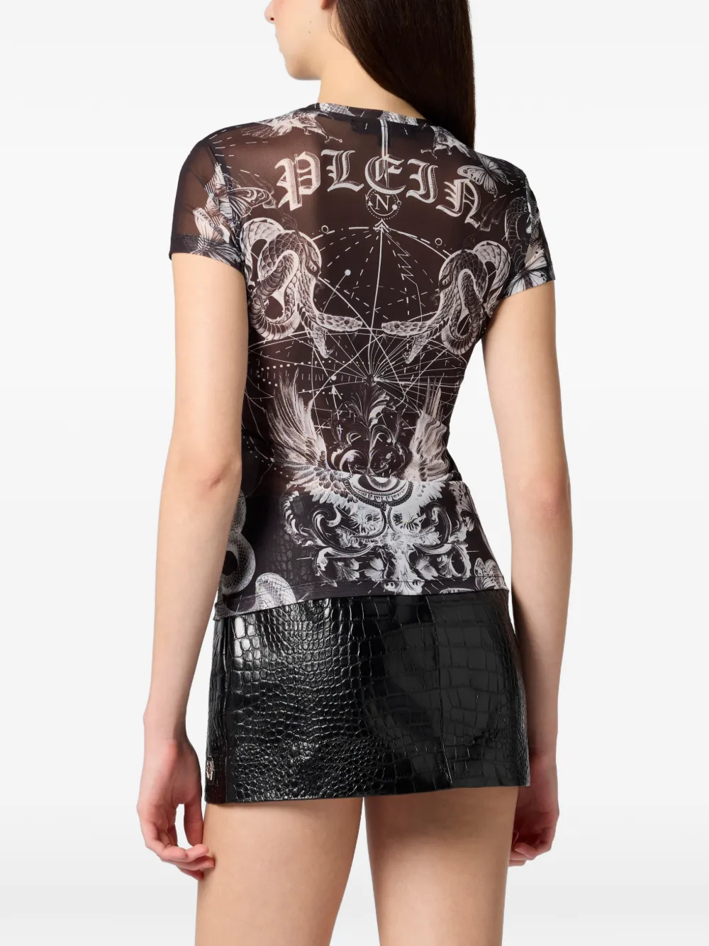 tulle butterfly-print T-Shirt