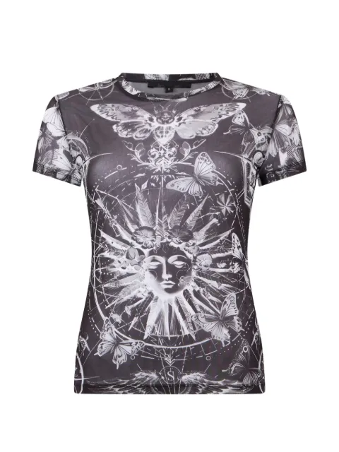 Philipp Plein チュール バタフライプリント Tシャツ