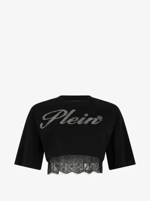 Philipp Plein t-shirt crop en dentelle