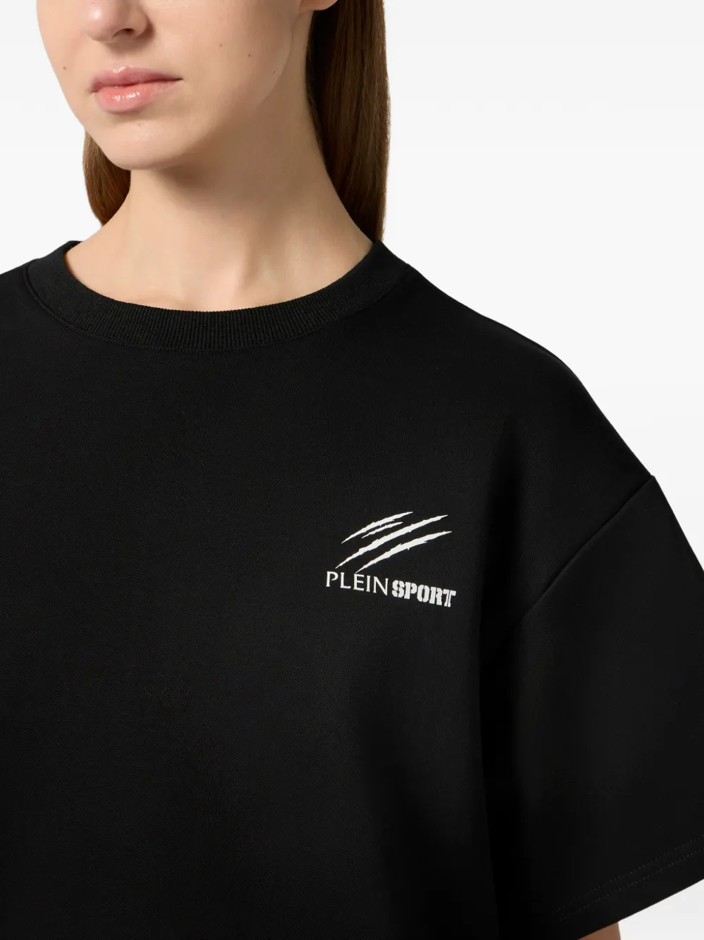 Plein Sport T-shirt met ronde hals Zwart
