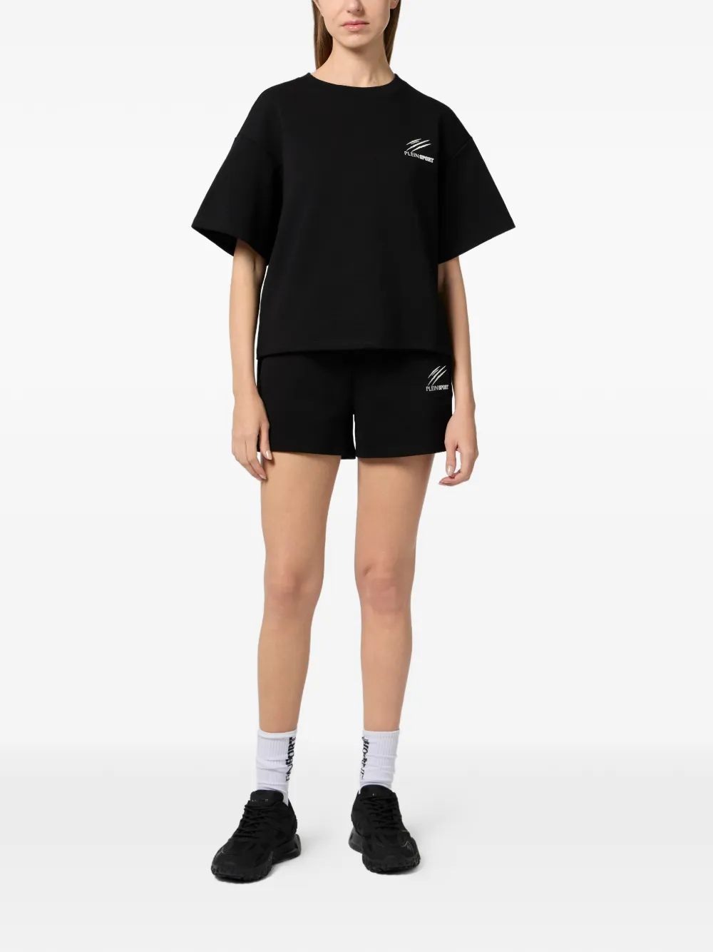 Plein Sport T-shirt met ronde hals Zwart