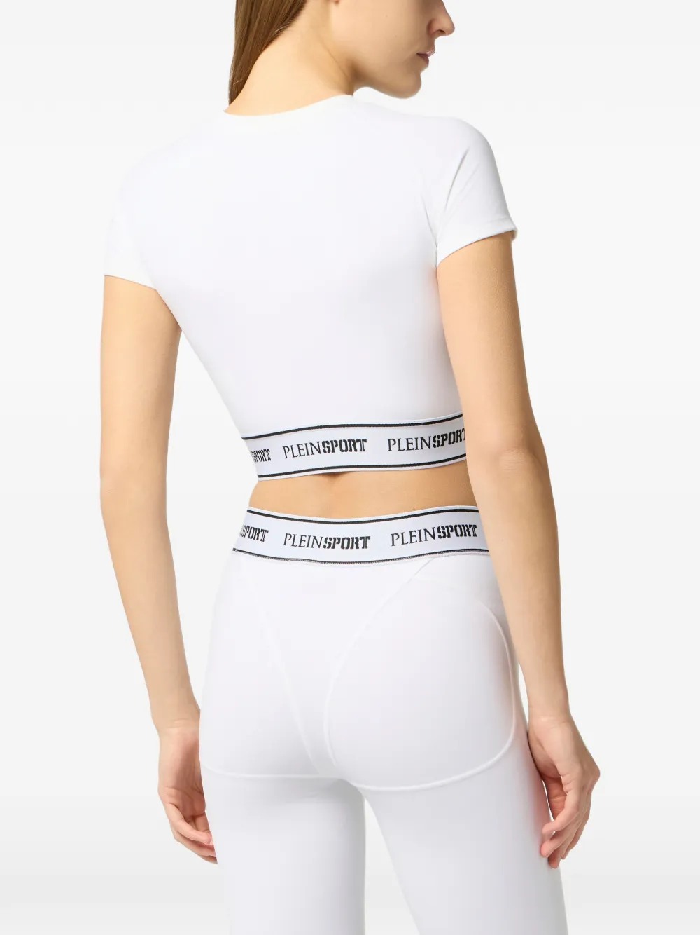 Plein Sport Cropped T-shirt Wit