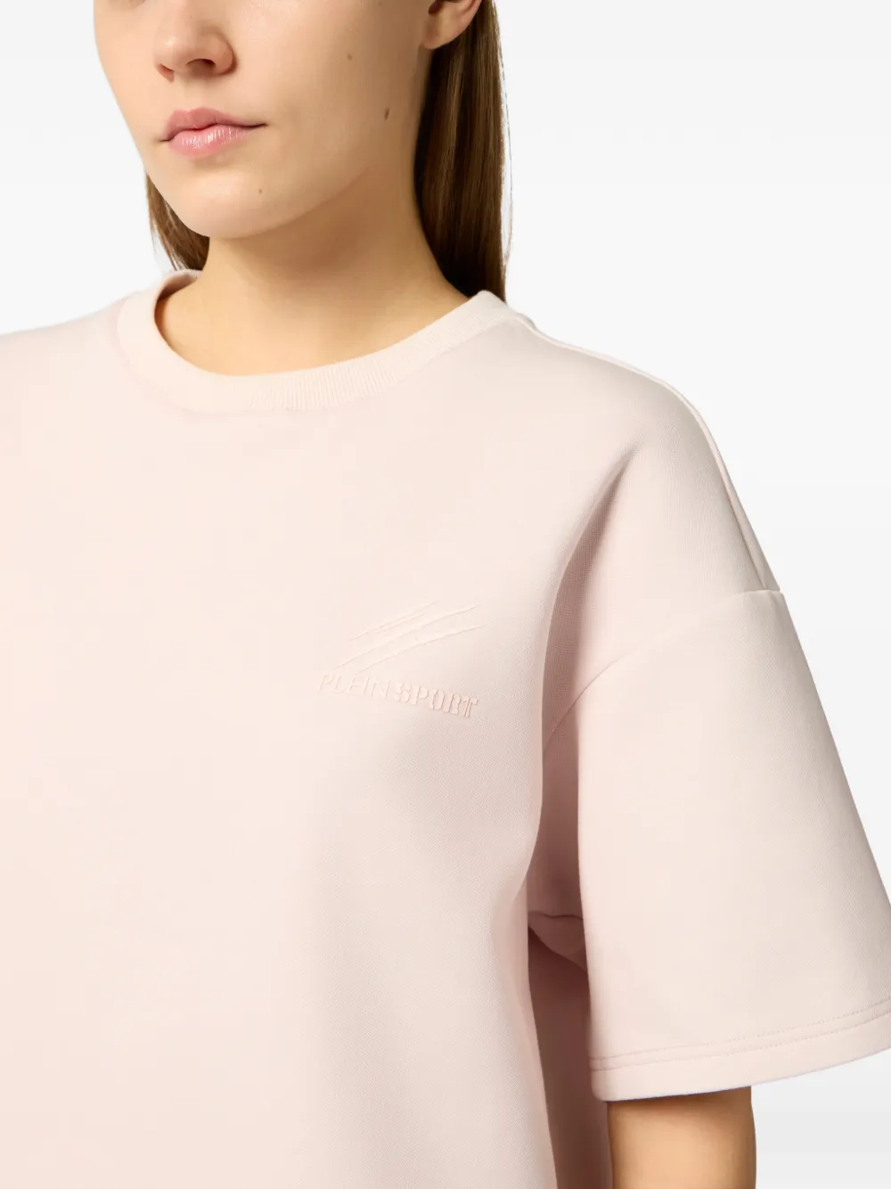 Plein Sport T-shirt met ronde hals Roze