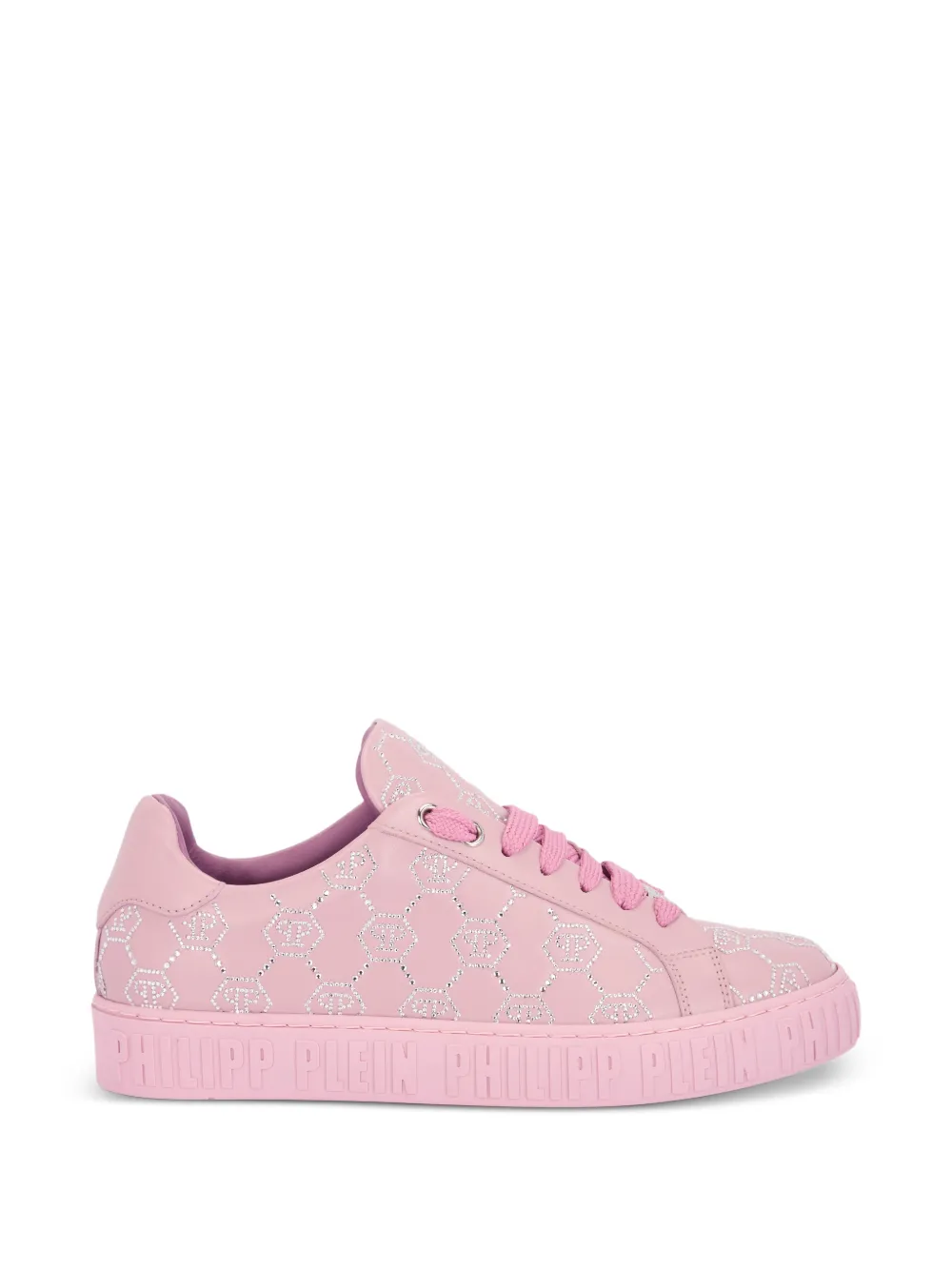 Philipp Plein Carson monogram strass low-top sneakers - Rosa
