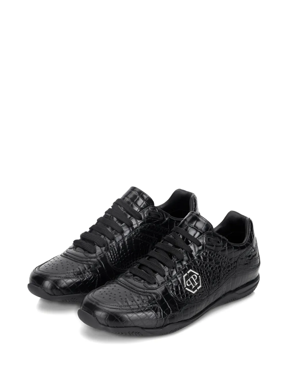 Philipp Plein PIT-$TOP Cocco low-top sneakers met reliëf Zwart