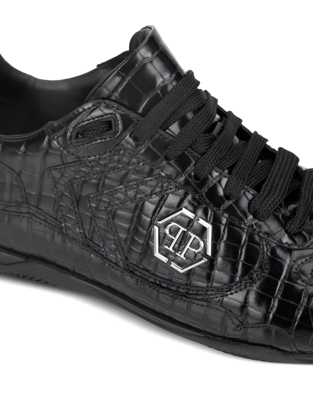 Philipp Plein PIT-$TOP Cocco low-top sneakers met reliëf Zwart