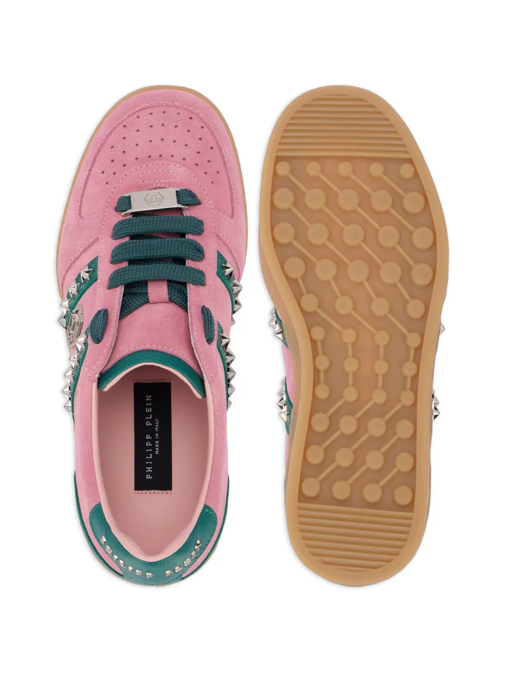 Philipp Plein Retro Rebel studded sneakers Roze