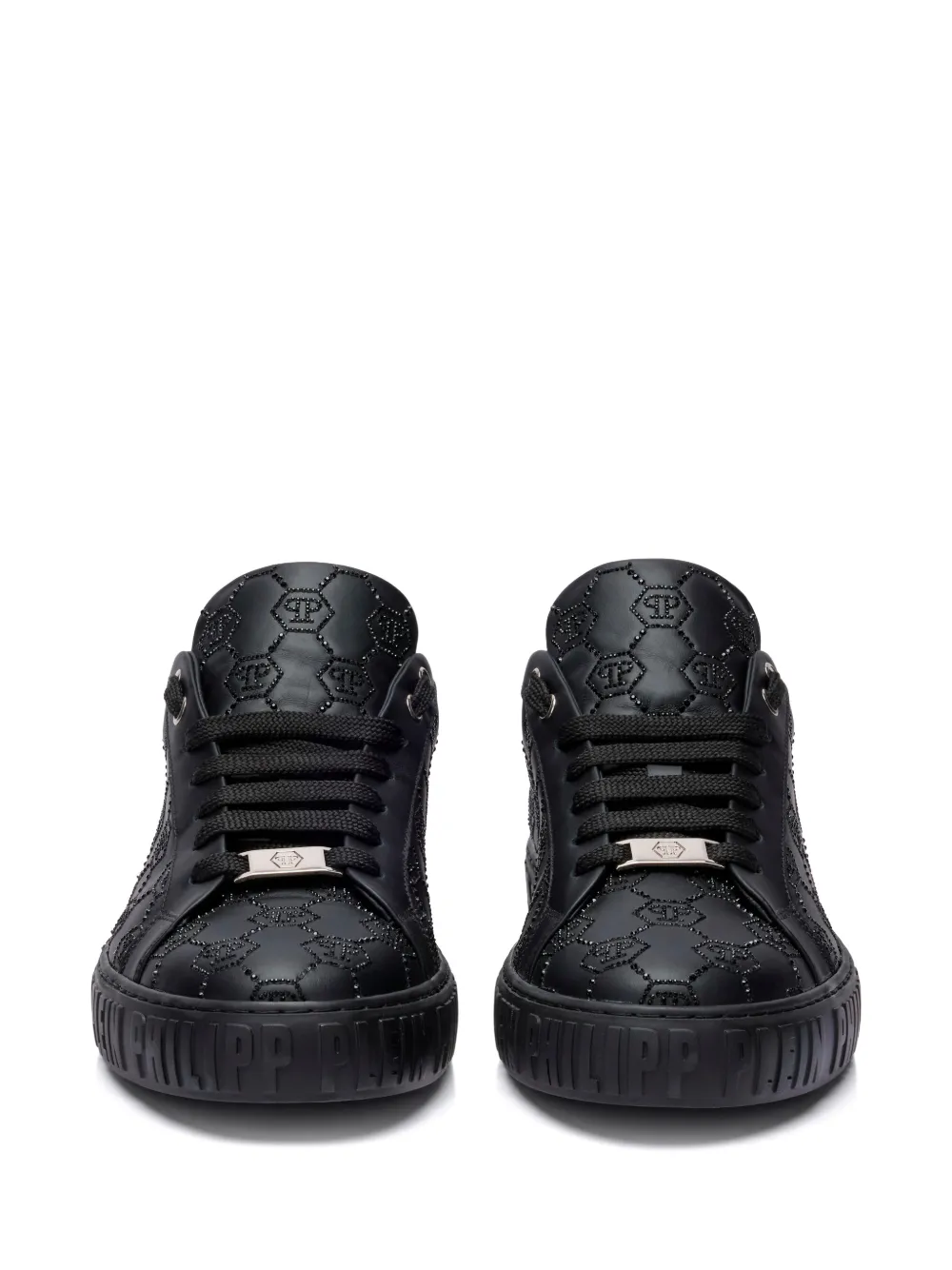 Philipp Plein Carson monogram strass sneakers Zwart