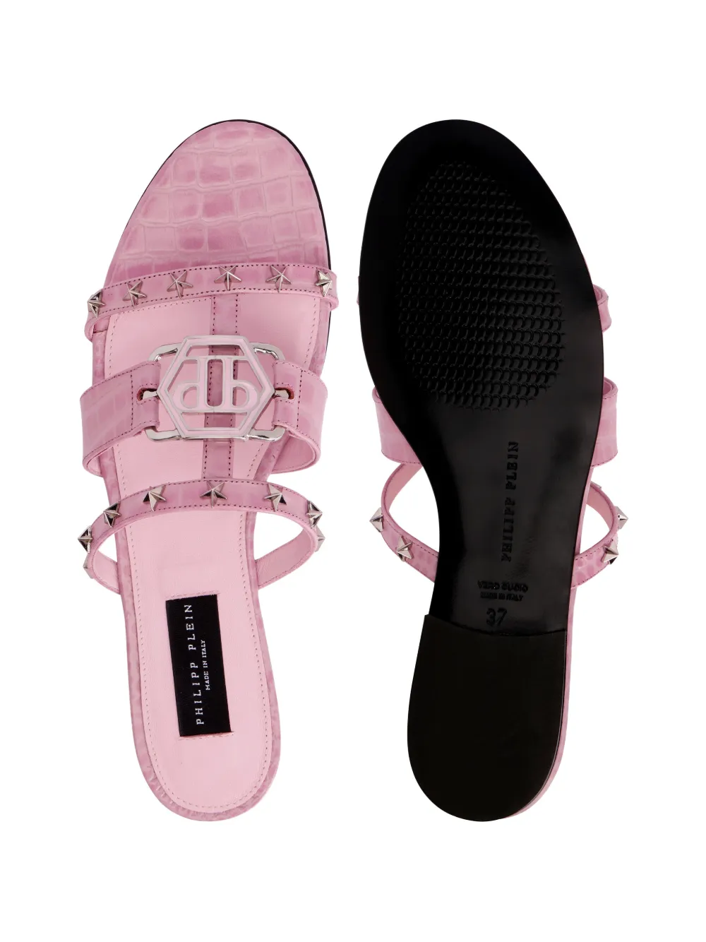 Philipp Plein star-studded sandals Roze