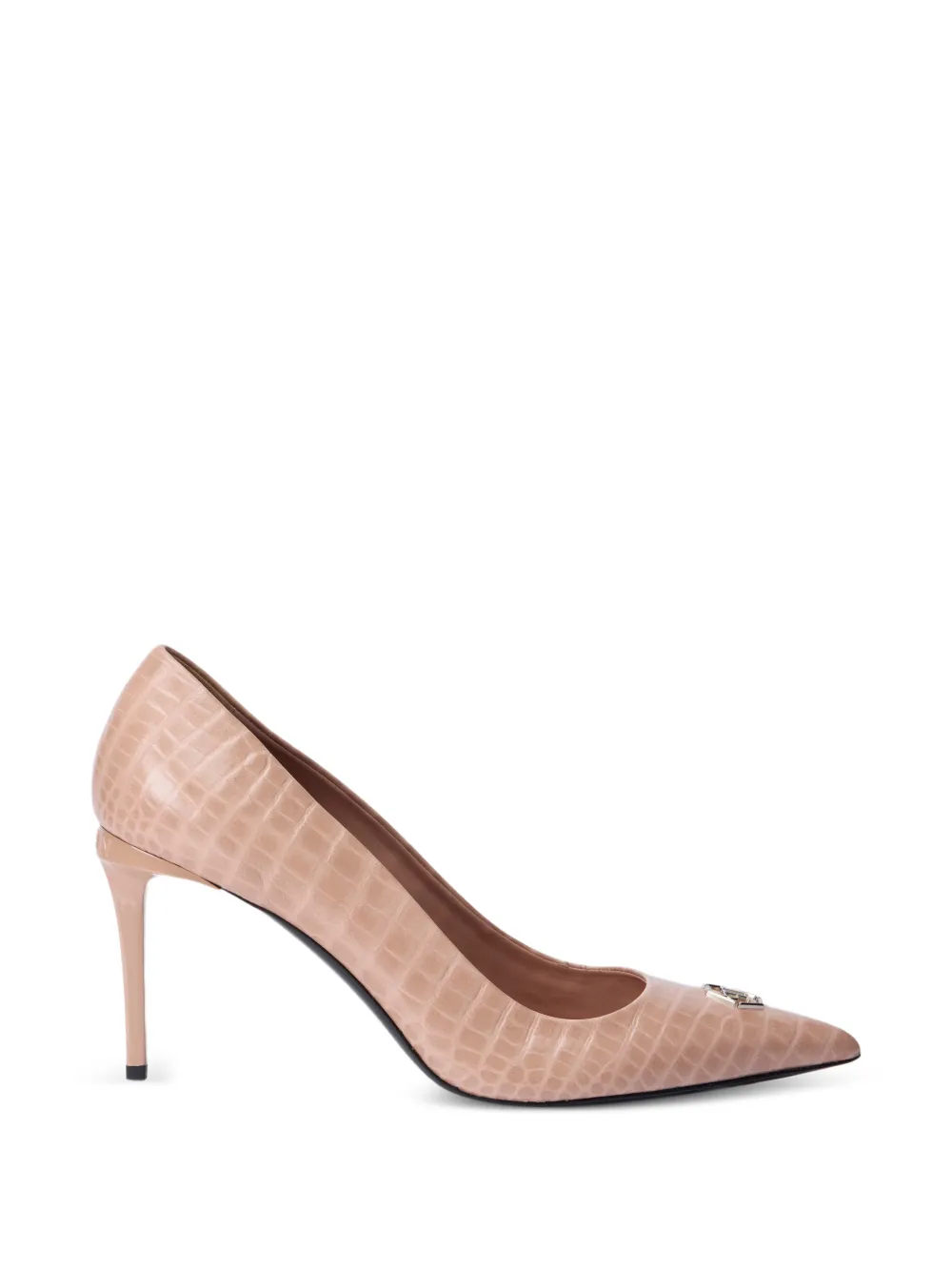 Philipp Plein crocodile-effect pumps Beige