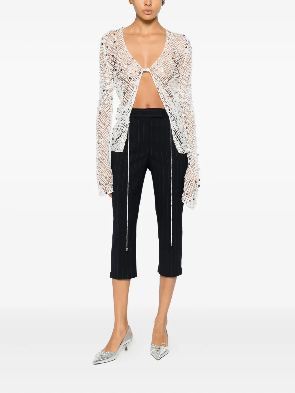 PINKO pinstripe trousers - Zwart