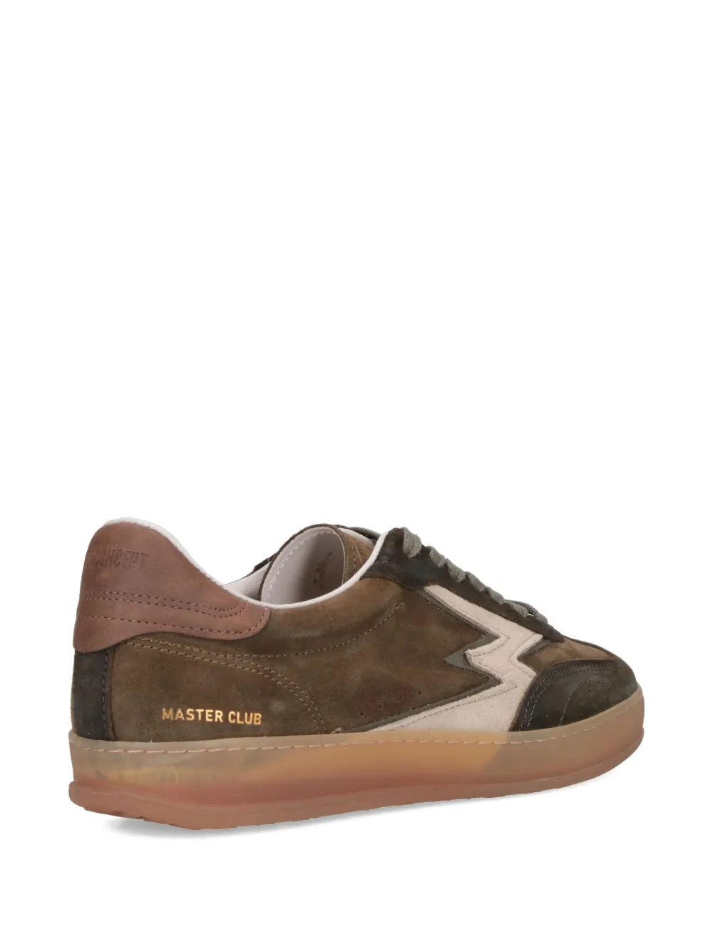 Moa Master Of Arts Suède sneakers met bliksemflits Bruin