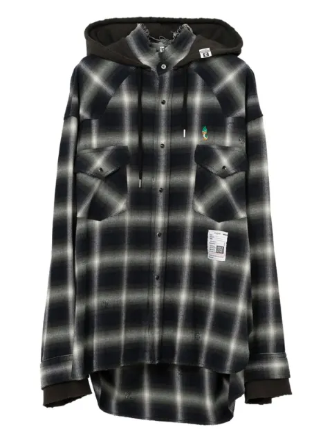 Maison MIHARA YASUHIRO hooded checked shirt