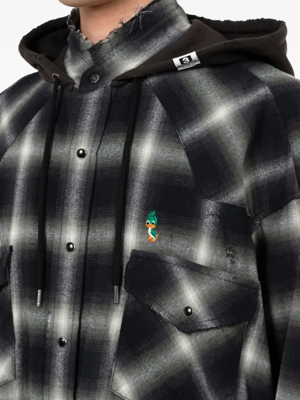 Maison MIHARA YASUHIRO Geruit overhemd Groen