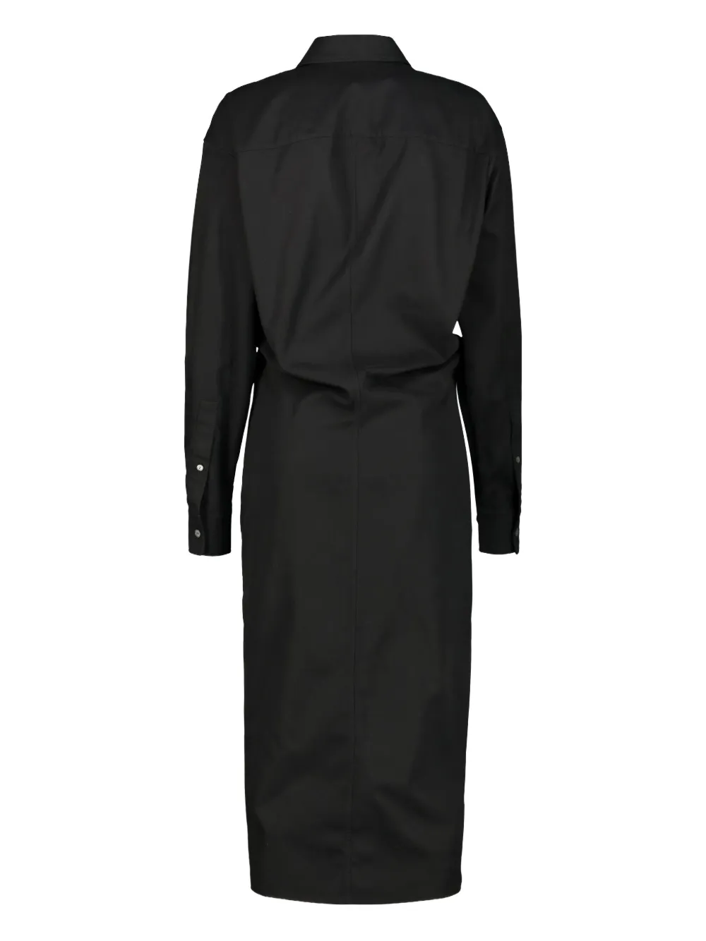 The Row Buttoned Shirt Midi Dress In Black