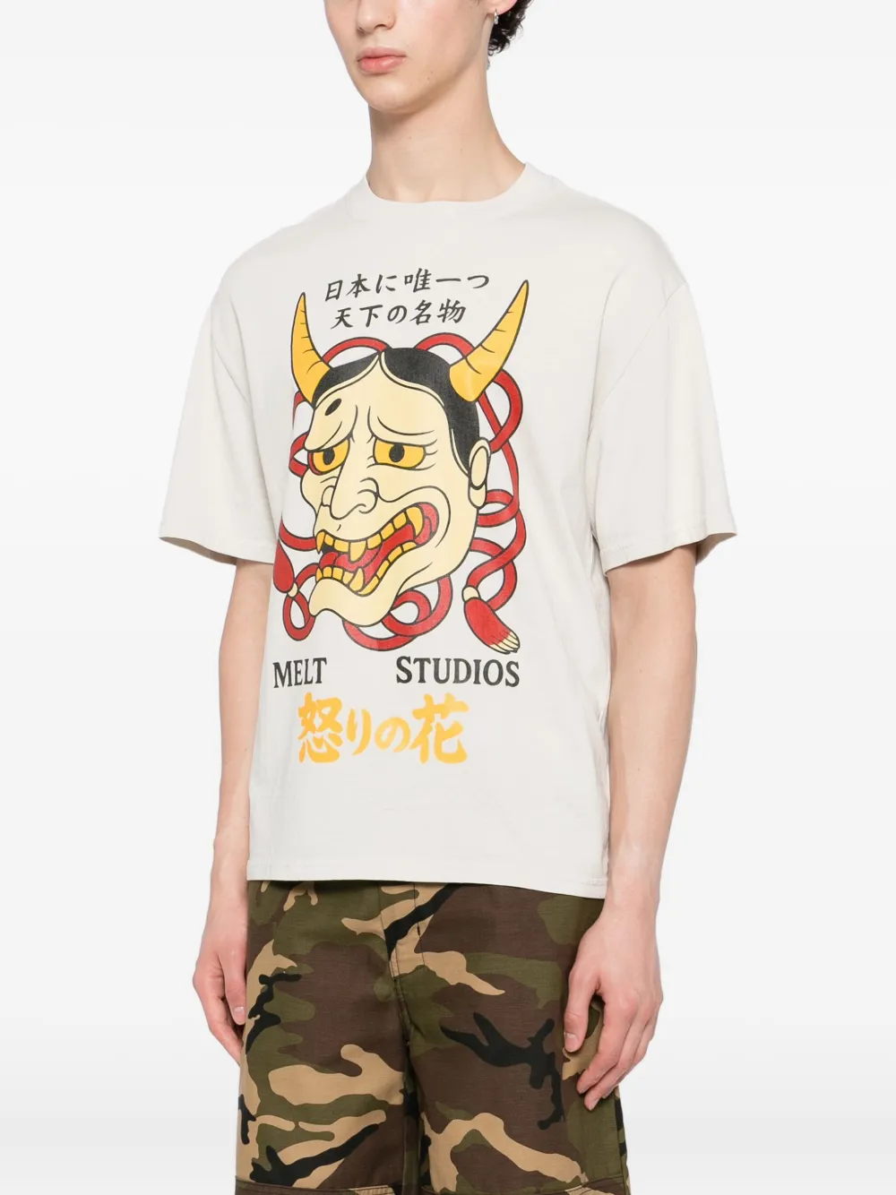  Melt Graphic-print T-shirt - Neutrals 