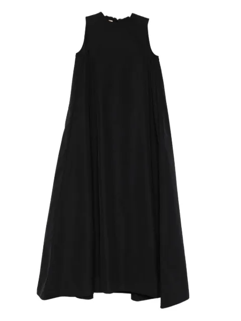 Plan C crew-neck tie-fastening dress