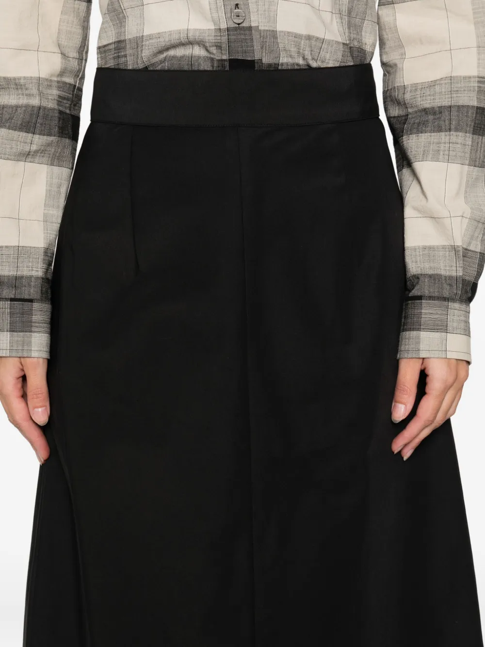 Plan C Zip Maxi Skirt In Black