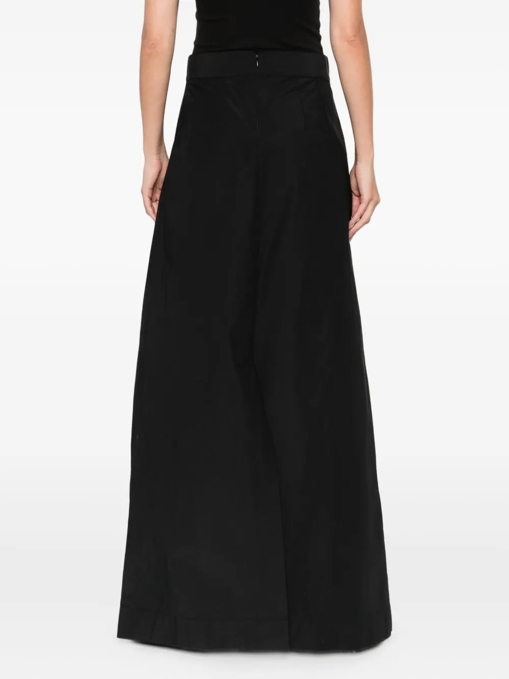 Plan C Zip Maxi Skirt In Black