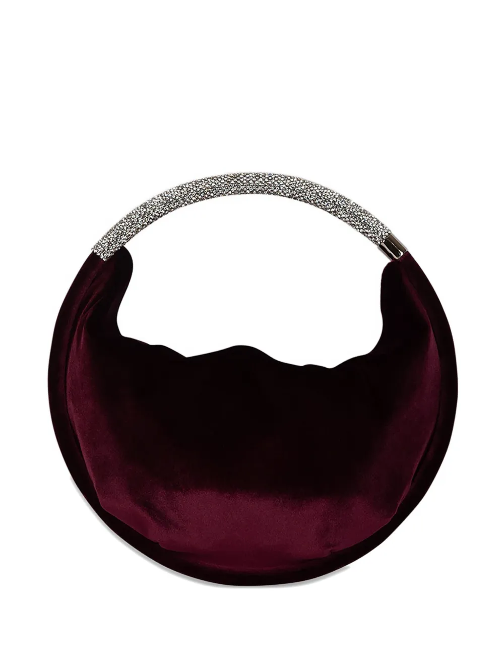 TWENTY FOURHAITCH crystal-handle velvet moon bag | Red | Image 1