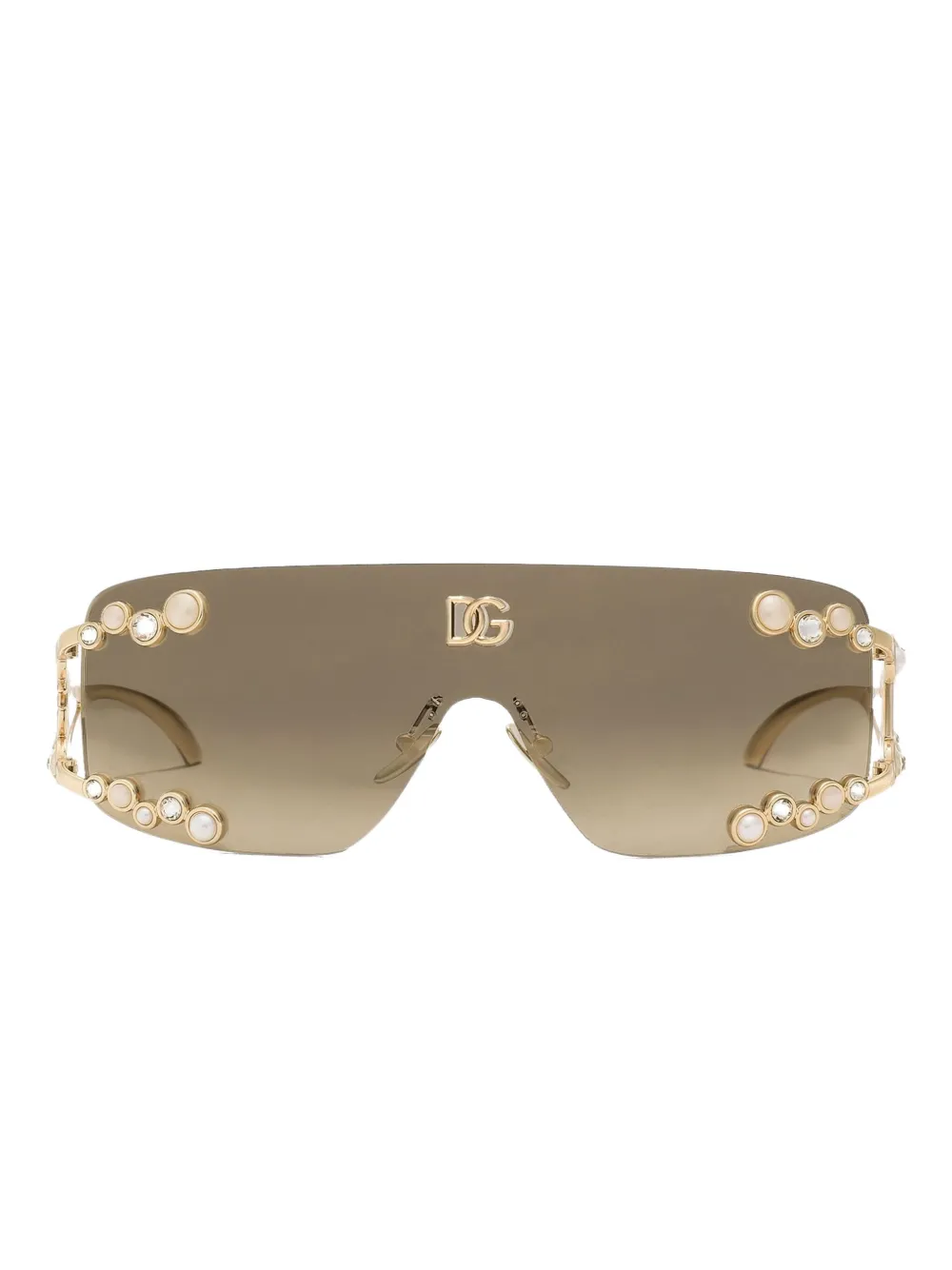 Dolce & Gabbana Eyewear スクエアフレーム サングラス - ニュートラル Dolce & Gabbana Eyewear スクエアフレーム サングラス - ニュートラル