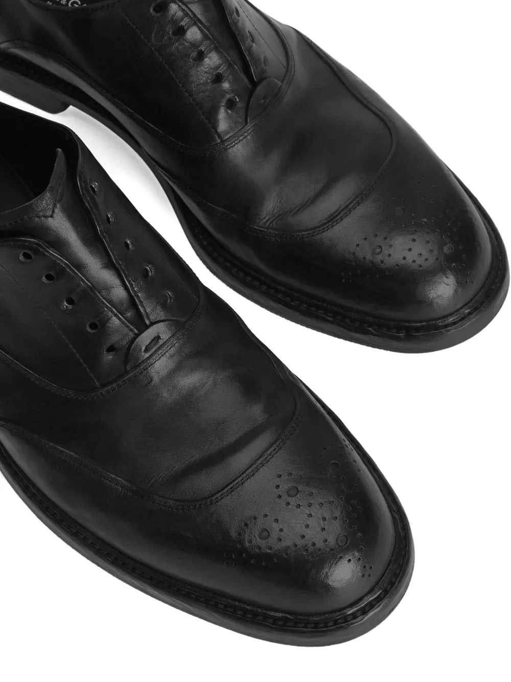Dolce & Gabbana Geperforeerde derby schoenen Zwart