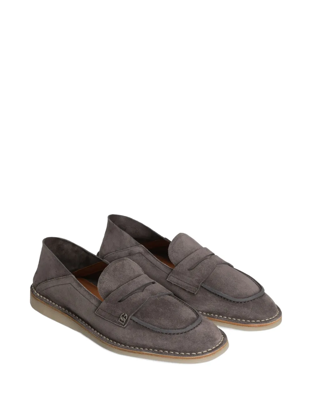 Dolce & Gabbana Loafers met logoplakkaat - Grijs