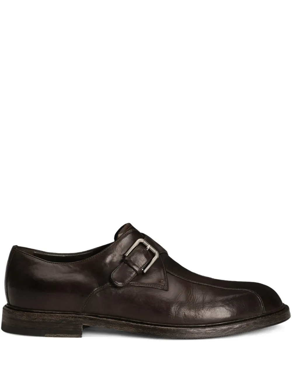 Dolce & Gabbana buckle-strap monk shoes - Braun