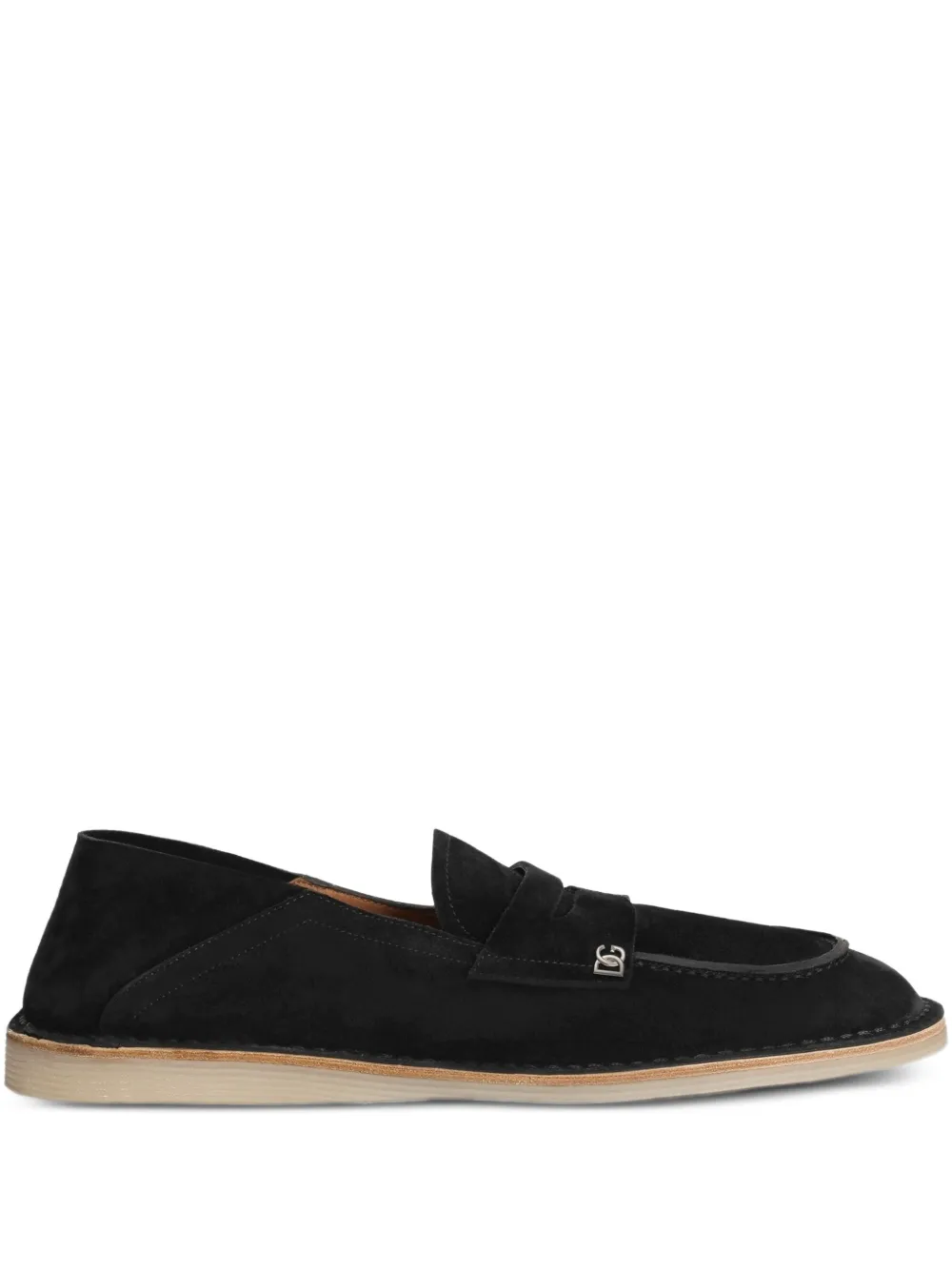 Dolce & Gabbana Loafers met logoplakkaat Zwart