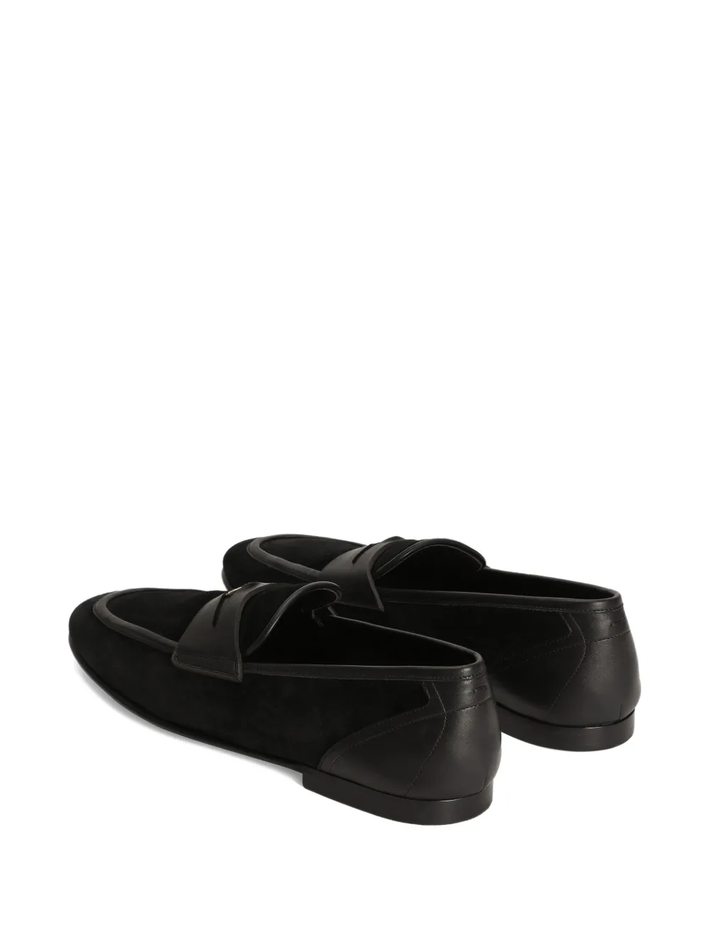 Dolce & Gabbana Leren slippers Zwart