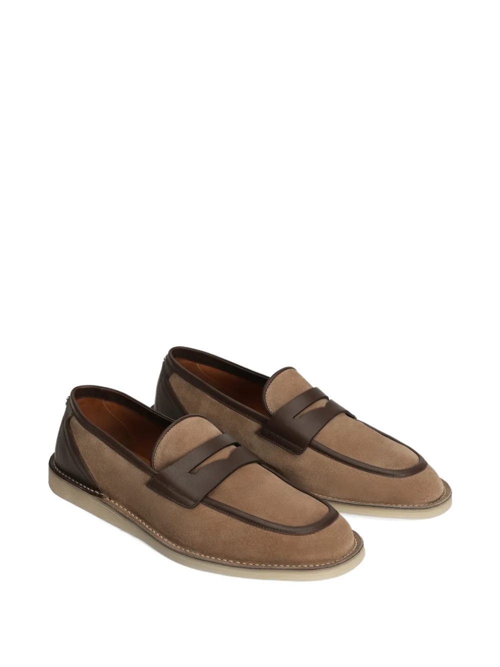Dolce & Gabbana logo-plaque loafers - Bruin
