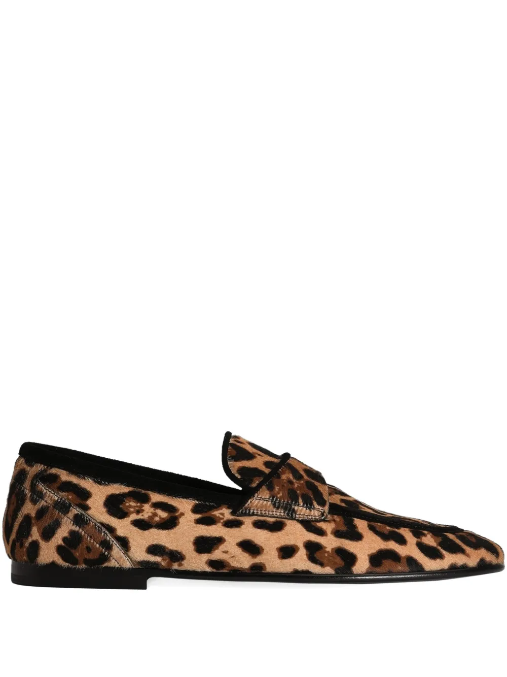 Dolce & Gabbana leopard-print loafers - Marrone
