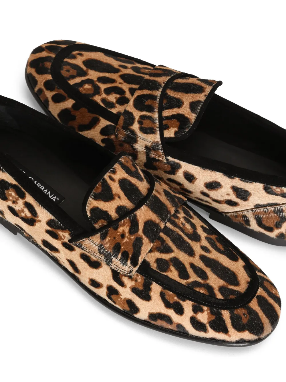 Dolce & Gabbana Loafers met luipaardprint Bruin